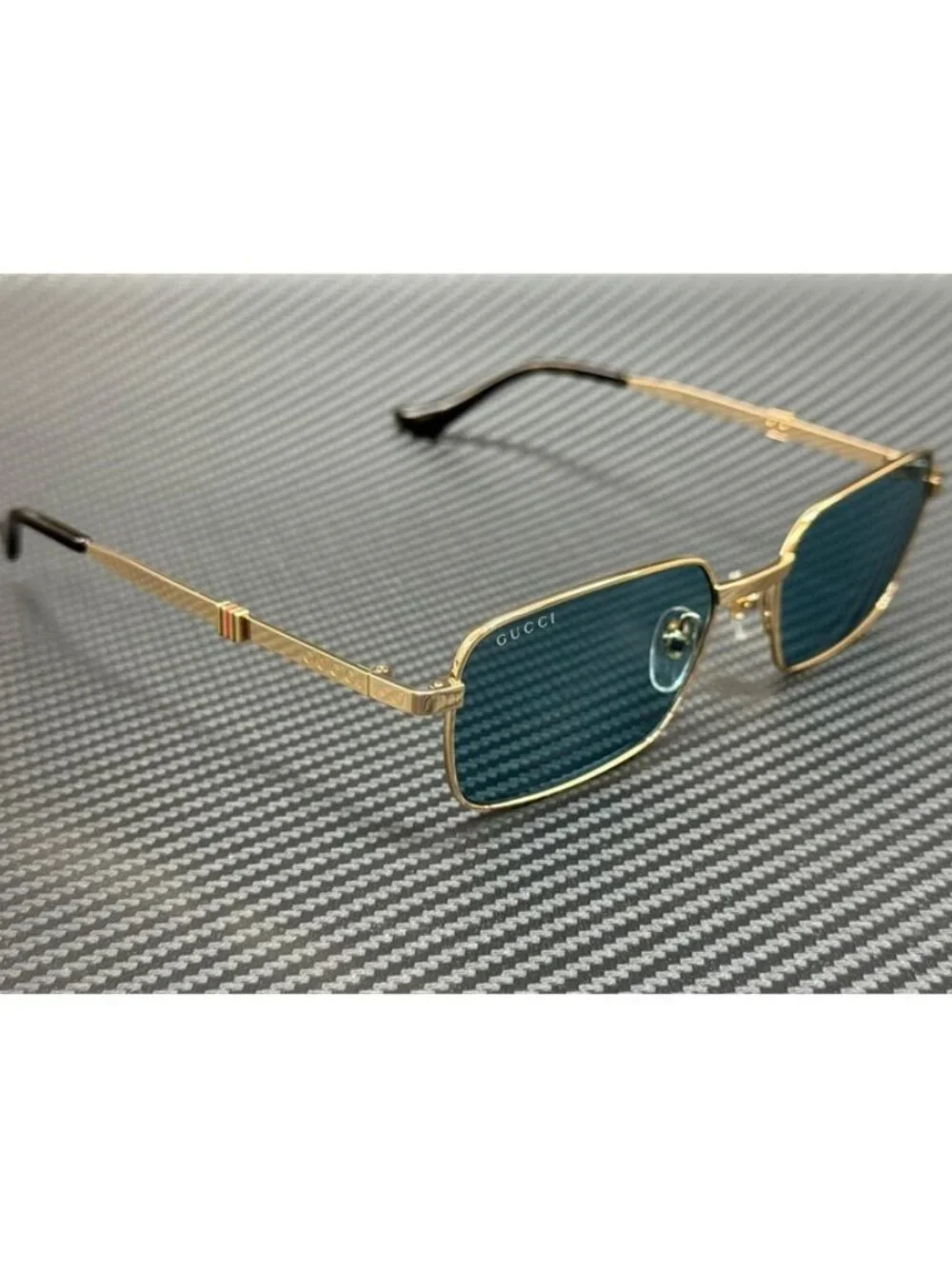 New Gucci Men  Gold Sunglasses 56-18-145